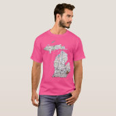 Routekaart van Michigan T-shirt (Voorkant volledig)