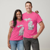 Routekaart van Michigan T-shirt (Unisex)