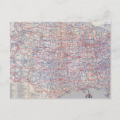 Routekaart Verenigde Staten Briefkaart (Voorkant)