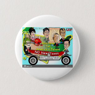 Routekaart voor Amerika Ronde Button 5,7 Cm