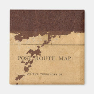 Routekaart voor Dakota Territory Magneet