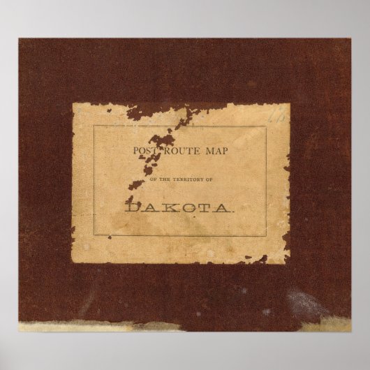 Routekaart voor Dakota Territory Poster (Voorkant)