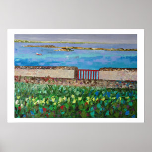 routekaart voor de Bord de mer en Bretagne à la ba Poster