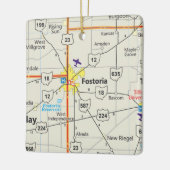 Routekaart voor Fostoria Ohio Keramisch Ornament (Links)