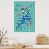 Routekaart voor het Grote Meer Poster (Keuken)