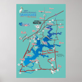 Routekaart voor het Grote Meer Poster