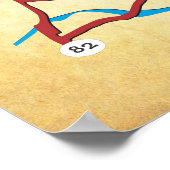 Routekaart voor het Grote Meer van OK - Faun Poster (Hoek)