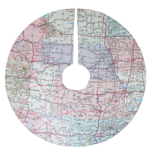 routekaart voor midwest-amerika kerstboom rok (Voorkant)