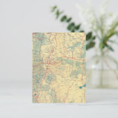 Routekaart voor westerne staten briefkaart (Staand voorkant)