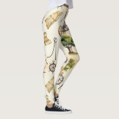 Routekaarten Naadloos patroon Leggings (Rechts)