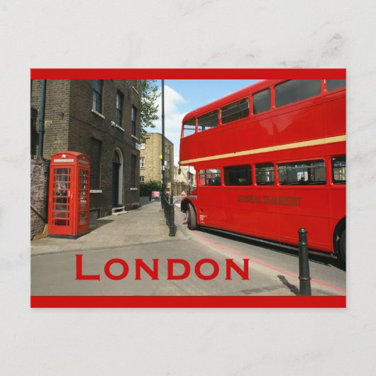 Routemaster Bus in Hackney, Londen Briefkaart (Voorkant)