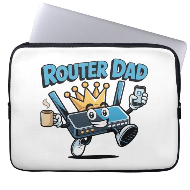 Router Vader Grappig Tech Design Laptop Sleeve (Voorkant)