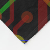 Routeringsproces Rood Groen Abstract Moderne Geeky Fleece Deken (Hoek)