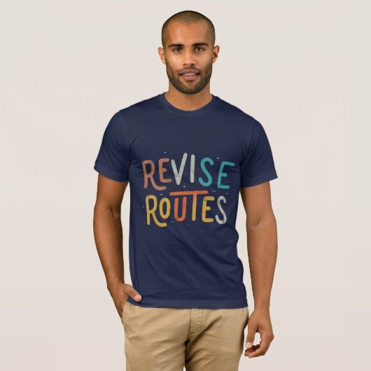 Routes herzien t-shirt (Voorkant volledig)