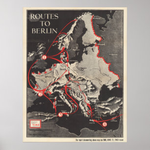 Routes naar Berlijn Poster
