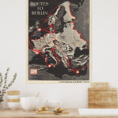 Routes naar Berlijn Poster (Keuken)