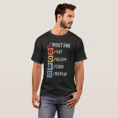 Routine Eat Sleep Code Herhalen Coder Software Dev T-shirt (Voorkant volledig)