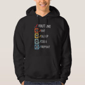 Routine Eten Slapen Code Herhalen Coder Software O Hoodie (Voorkant)