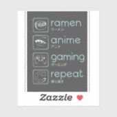 ROUTINE VOOR ANIME EN GAMEN STICKER (Vel)