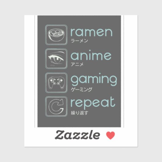 ROUTINE VOOR ANIME EN GAMEN STICKER (Vel)