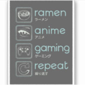 ROUTINE VOOR ANIME EN GAMEN STICKER (Voorkant)