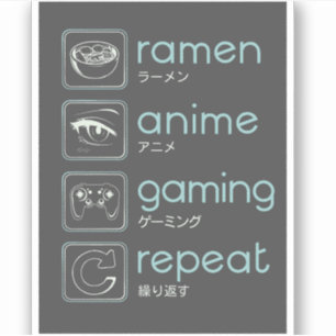 ROUTINE VOOR ANIME EN GAMEN STICKER
