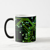 Routingproces Groen Zwart Abstract Modern Koel Magische Mok (Links)