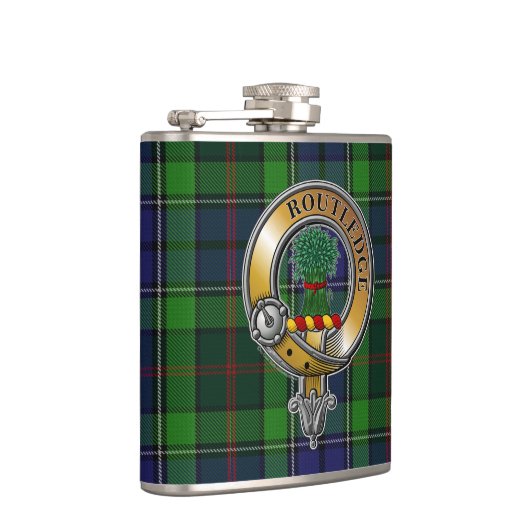 Routledge Tartan & Badge Heupfles (Rechts)
