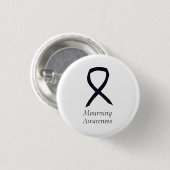 Rouw Bewustzijn Zwart Lint Custom Button Pin (Voorkant /achterkant)