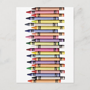ROUW COLORFUL CRAYONS GRAFISCHE ACHTERGRONDEN KLEU BRIEFKAART