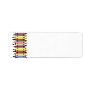 ROUW COLORFUL CRAYONS GRAFISCHE ACHTERGRONDEN KLEU ETIKET