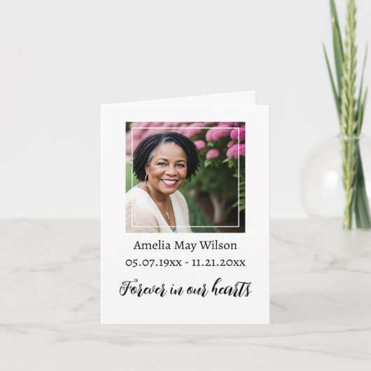 Rouw Dank u Kaart (Voorkant)