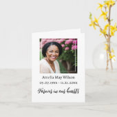 Rouw Dank u Kaart (Gele Bloem)