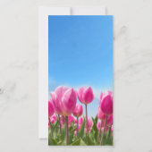 Rouw Dank u | Roze tulpen begrafenis Bedankkaart (Achterkant)