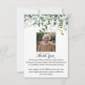 Rouw Foto Greenery begrafenis Dank u Bedankkaart (Voorkant)