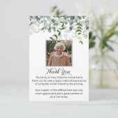 Rouw Foto Greenery begrafenis Dank u Bedankkaart (Staand voorkant)