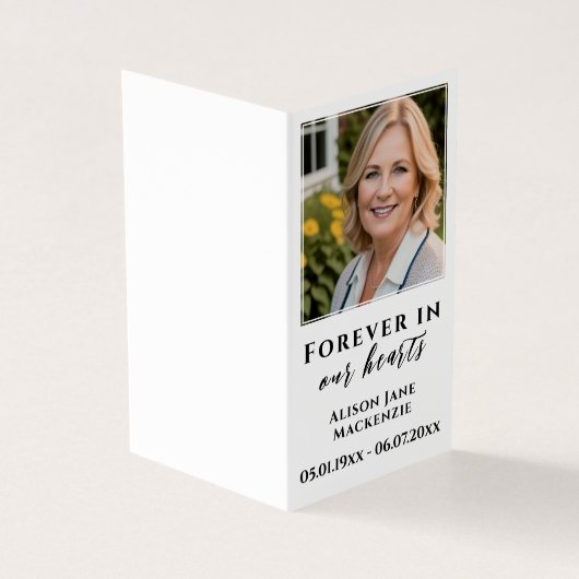 Rouw gevouwen Kaart (Buitenkant)