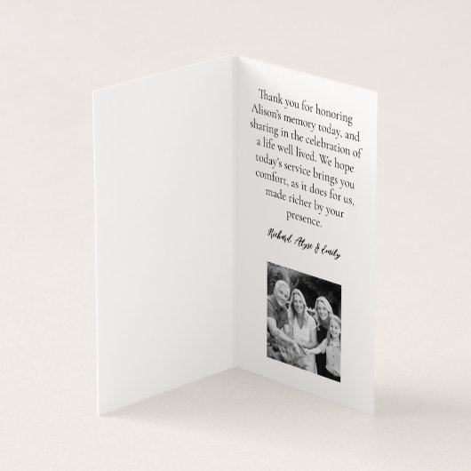 Rouw gevouwen Kaart (Binnen)