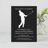 Rouw Golfbal-herinnering Speler Zwart en Wit Kaart (Staand voorkant)