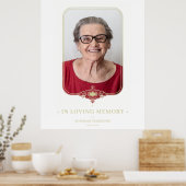 Rouw gouden effect sierlijke kant effect foto poster (Keuken)