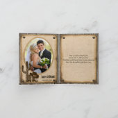 Rouw houten western foto dankkaart bedankkaart (Binnen)