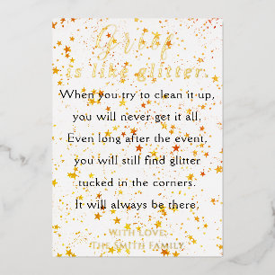 Rouw is als Glitter Condoleance Folie Kaart