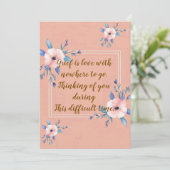 "Rouw is onbestendige liefde", beterschapkaarten. Aankondiging (Staand voorkant)