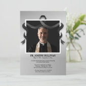 Rouw Lint Foto Lijst Kaart (Staand voorkant)