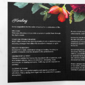 Rouw/Memoriaal Bloemen 7-Foto Modern Schrift Drieluik Programma (Binnenzijde eerst)