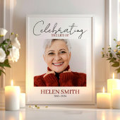 Rouw Minimalistisch Eenvoudig Herdenkingsfoto Poster