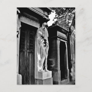 Rouw op het kerkhof briefkaart