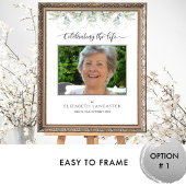 Rouw Welkom Foto Elegant Groene Teken Poster