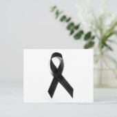 Rouw - zwart lint briefkaart (Staand voorkant)