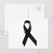 Rouw - zwart lint briefkaart (Voorkant / Achterkant)